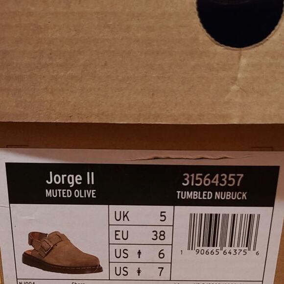 Dr Marten Jeorge II Clog Mule Muted Olive- Sz 6/7- New - Picture 5 of 5